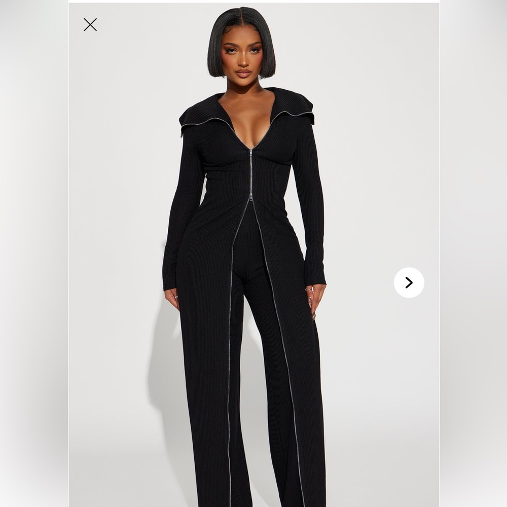 Fashion nova black jumpsuit XL